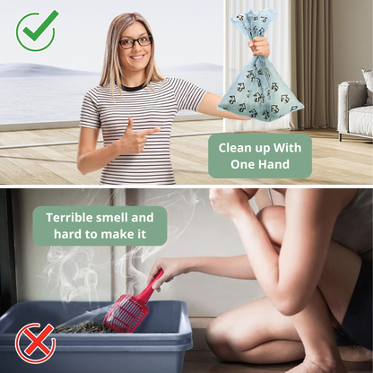 2-in-1 Cat Litter Scoop with Waste Bin